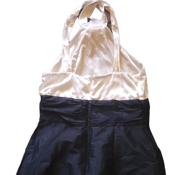 Alexia Admor Dress Cocktail Mini Open Back Black and Cream Size Large - Picture 5 of 8